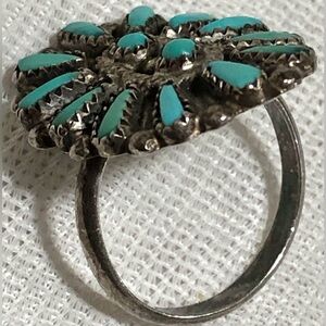 Turquoise and Silver Statement Ring